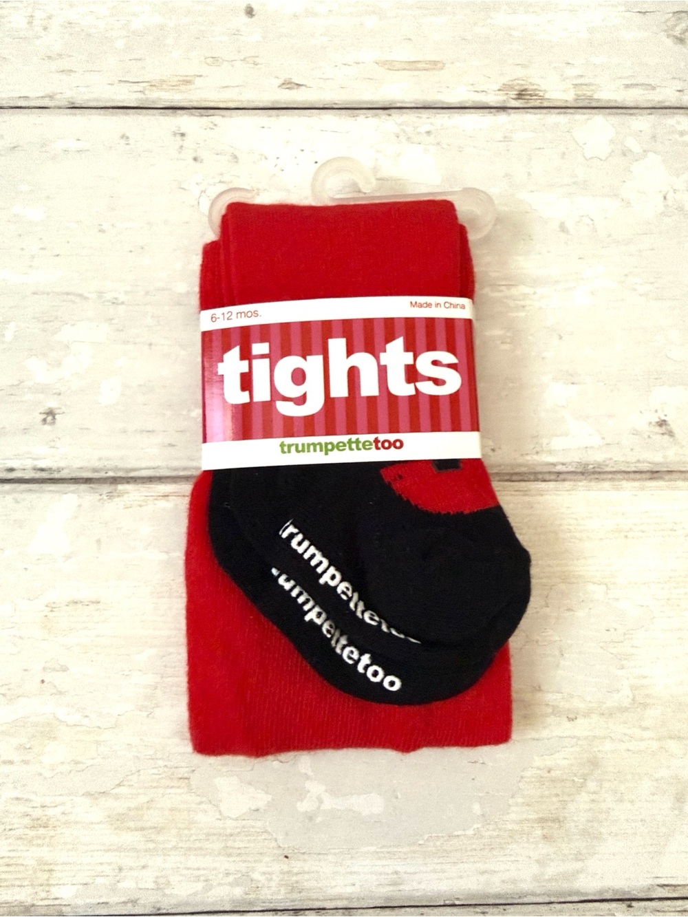 Baby Girl 6-12m Trumpette Too Knit Winter Tights Black Red NEW